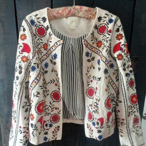 Maeve for  Anthropologie Kirian embroidered jacket.